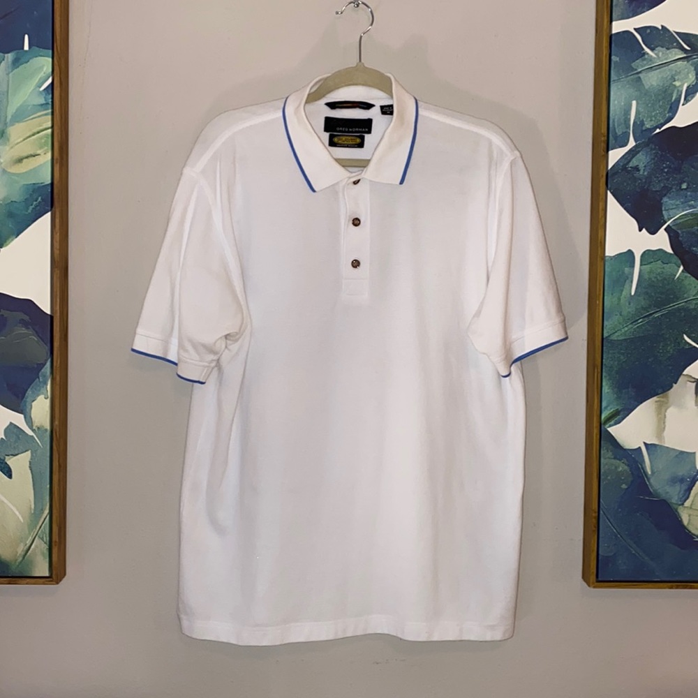 Greg Norman White Men’s Polo Shirt - Medium in Excellent Condition - Picture 4 of 16